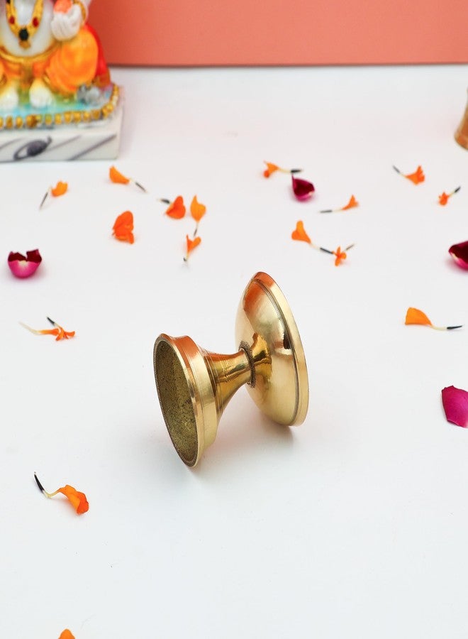 DOKCHAN Pure Brass Havy Pyali Diya with Stand/ Oil Lamp use for Pooja and Temple decore/ Home use Pyali Stand Pack of 1 - Image 4